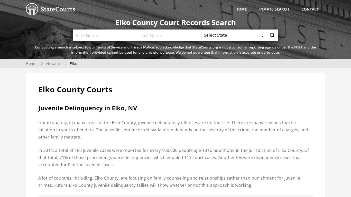 Elko County, NV Courts - Records & Cases - StateCourts