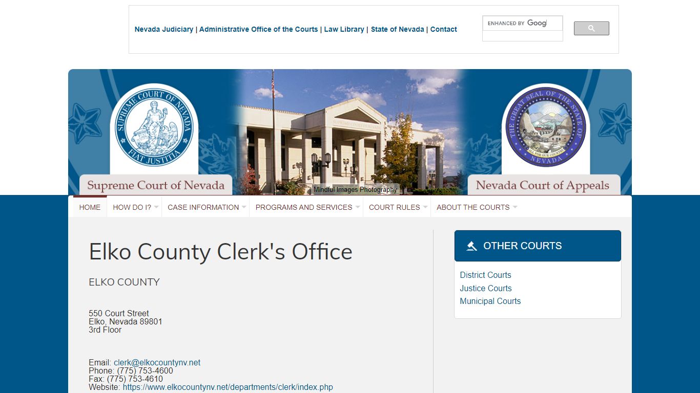 Elko County Clerk's Office - nvcourts